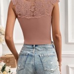 TOP PANEL CON ENCAJE CUELLO NOTCH