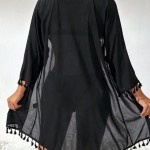 KIMONO RIBETE CON FLECO ABIERTO