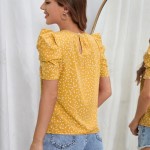 TOP ESPALDA ABIERTA ESTAMPADO DE CORAZÓN MANGA FAROL