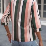 BLUSA CON ESTAMPADO A RAYAS