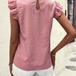 BLUSA ESTAMPADO LUNARES RIBETE CON FRUNCIDO