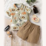 CAMISA CON ESTAMPADO DE DIBUJOS ANIMADOS Y SHORT