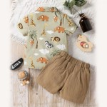 CAMISA CON ESTAMPADO DE DIBUJOS ANIMADOS Y SHORT