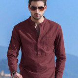 Camisa unicolor con botón