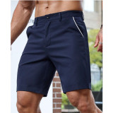 Shorts bermuda ribete en contraste bolsillo oblicuo