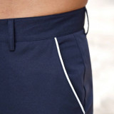 Shorts bermuda ribete en contraste bolsillo oblicuo