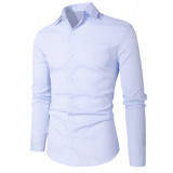 Camisa con estampado de rayas con parche de bolsillo