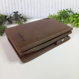 Billetera vintage con zipper de cuero sintético PU