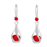 Aretes en forma de gota de plata 925