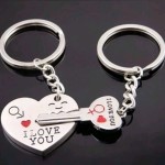 Llavero de Pareja Corazon con llave