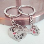 Llavero de Pareja Corazon con llave