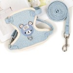 Juego de arnes y collar osito S