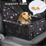 Asiento de coche para perro impermeable con estampado de hueso