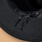Sombrero Fedora Negro Diseño Cadena