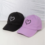 Gorra con bordado de corazón