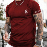 Camiseta hombre estampado de rayo