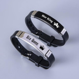 Set de pulseras para parejas rey/reina