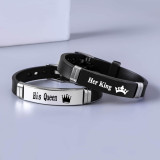 Set de pulseras para parejas rey/reina