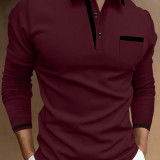 Camisa polo manga larga slim fit