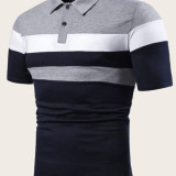 Camisa polo a rayas con costura