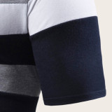 Camisa polo a rayas con costura