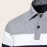 Camisa polo a rayas con costura