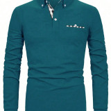 Camisa polo con ribete a cuadros