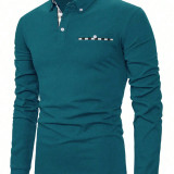 Camisa polo con ribete a cuadros