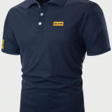 Camisa polo ajustada con estampado de letras