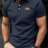 Camisa polo ajustada con estampado de letras