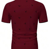 Camisa polo con estampado de pájaro