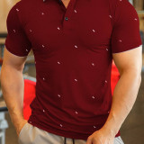 Camisa polo con estampado geométrico