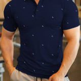Camisa polo con estampado geométrico