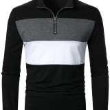 Camisa polo manga larga con cremallera