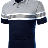 Camisa polo a rayas color en contraste