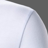 Camisa polo con bordado de letra cuello chino