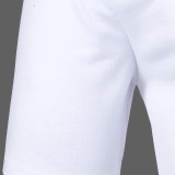 Camisa polo con bordado de letra cuello chino